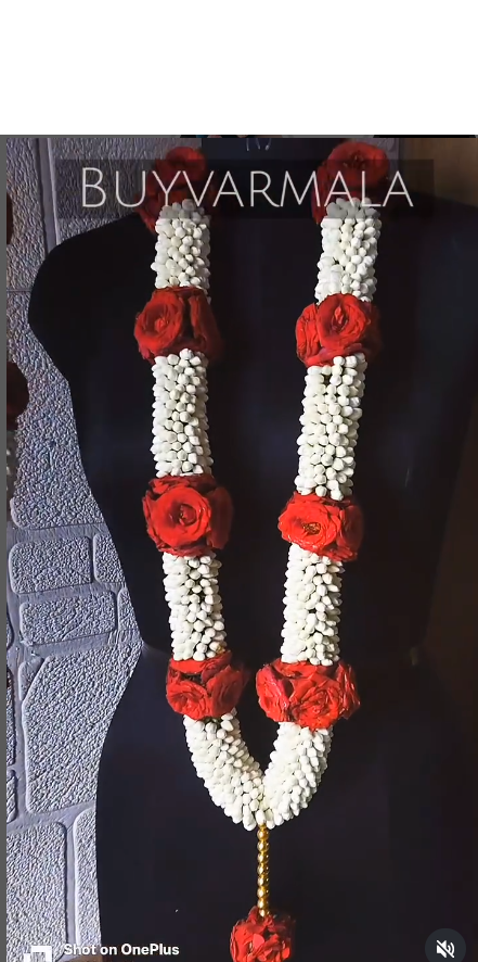 Jasmin Buds and Red Roses Garland