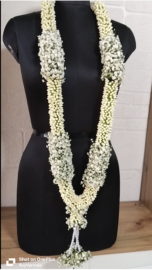 Jasmine Mogra & White Small Flowers Varmala