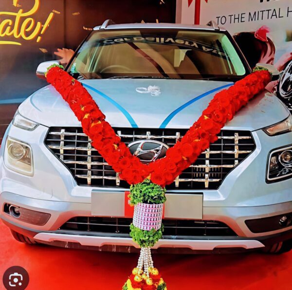 Luxury Red Rose Car Garland